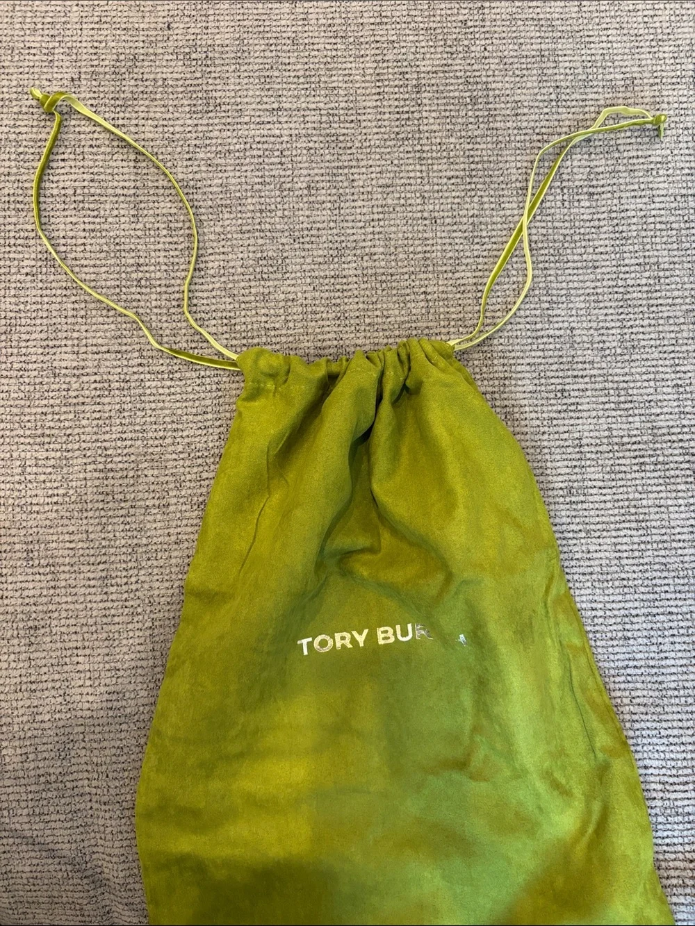 Tory Burch Lime Green Drawstring Dust Bag
